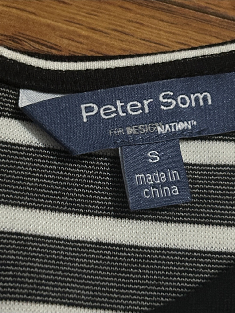 NWT Peter Som Black and White Striped Midi Fit-and-Flare Dress Size S Casual - Picture 2 of 7